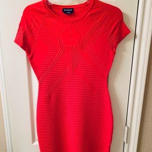 Bebe Tangerine Bandage Dress